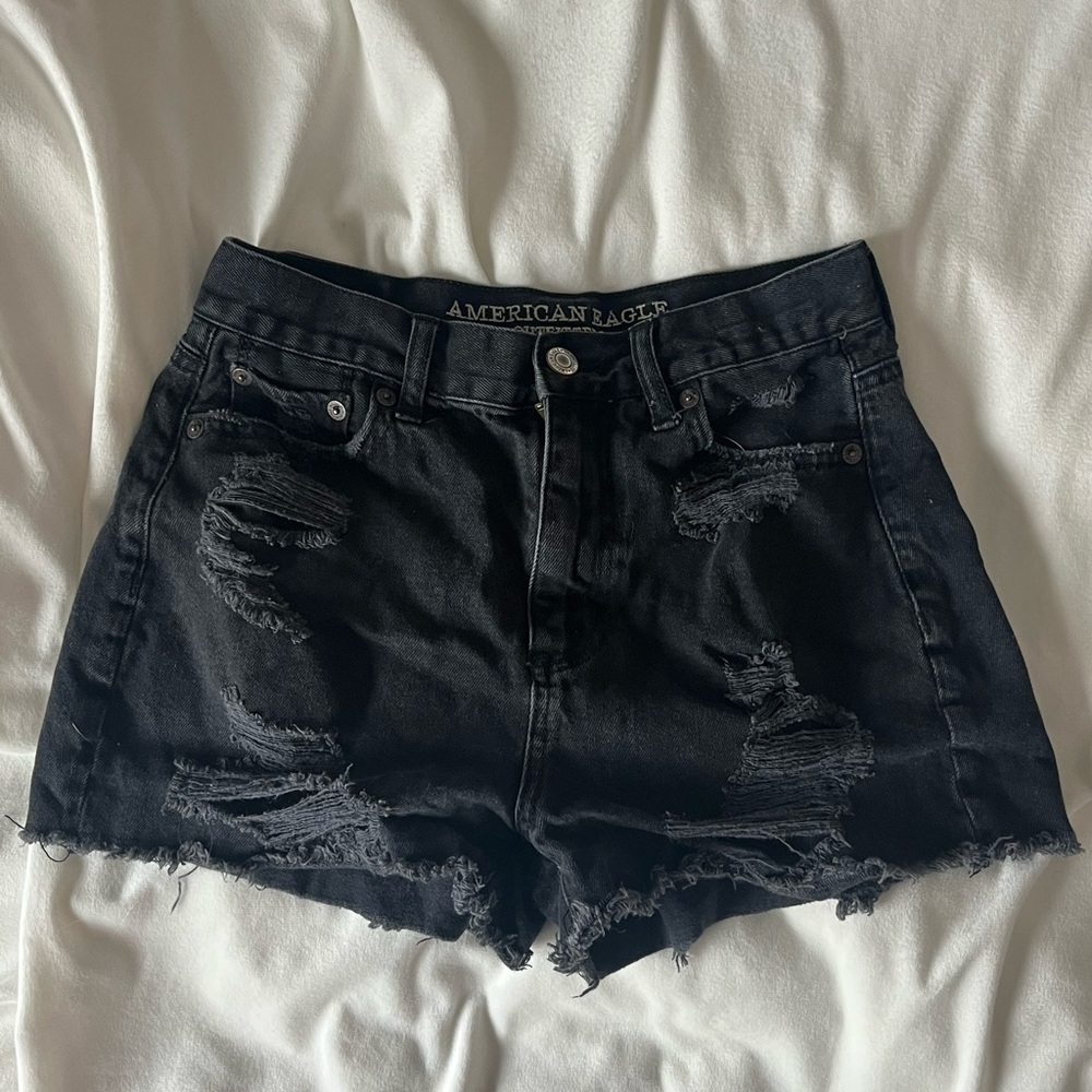 Black American Eagle Jean Shorts